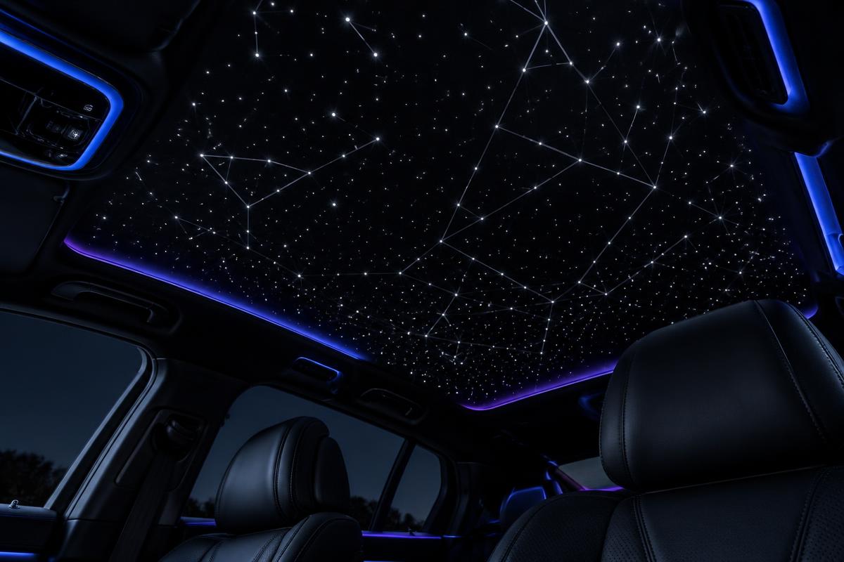 Custom Constellations fiber-optic starlight headliner concept